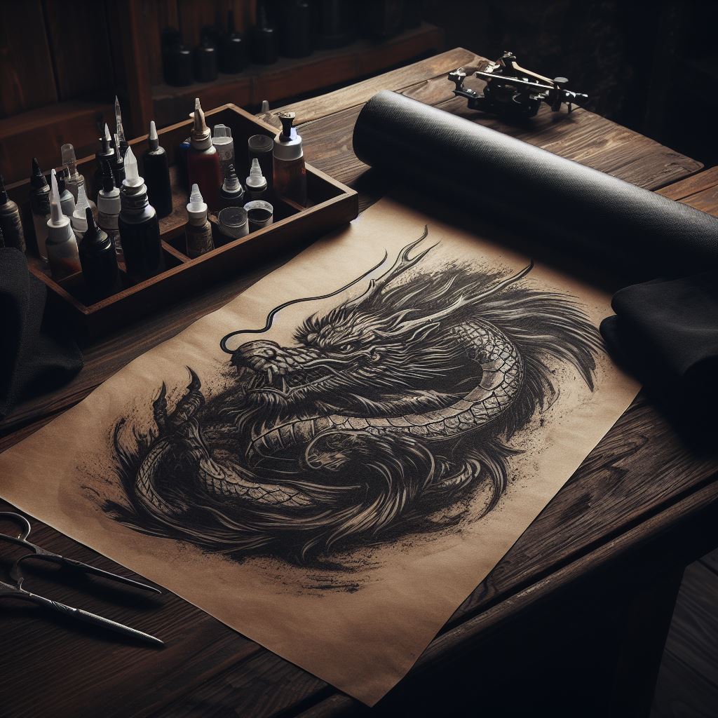 stencil de dragón Shen Long